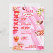 Invitation Itinéraire de poker de Las Vegas Bachelorette Part (Dos)