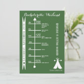 Invitation Itinéraire de sortie de week-end pour un enterreme (Debout devant)