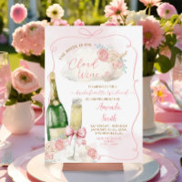Itinéraire de vin de nuage rose dessiné à la main