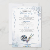 Invitation Itinéraire de week-end Après Ski pour enterrement (Dos)