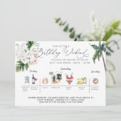 Invitation Itinéraire de week-end d'anniversaire | Palm Beach (Debout devant)