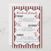 Invitation Itinéraire de week-end d'anniversaire plus chaud e (Dos)