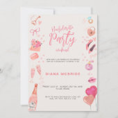 Invitation Itinéraire de week-end de fête de bachelorette ros (Devant)