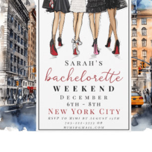 Invitation Itinéraire de week-end de jeune fille à New York C