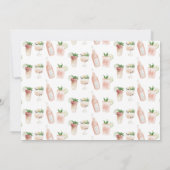 Invitation itinéraire de week-end de jeune fille en boisson a (Dos)