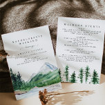 Invitation itinéraire de week-end en bachelorette de montagne<br><div class="desc">cette invitation de week-end à la bachelorette de montagne comprend une belle scène aquarelle, une police calligraphique sophistiquée, une simple police serif. Customisez cet invitation entièrement pour répondre à vos besoins et à vos événements. Il vous suffit de sélectionner "personnaliser ce modèle" pour modifier tous les textes. Si d'autres modifications...</div>