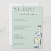 Invitation Itinéraire de Weeken Bachelorette & Martini de Bik (Devant)