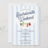 Invitation Itinéraire d'enterrement de vie de jeune fille Bac (Devant)