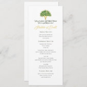 Invitation Itinéraire des événements Bat mitzvah de l'arbores (Devant / Derrière)