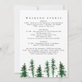 Invitation itinéraire d'invitation à un week-end de jeune fil (Dos)