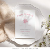 Invitation Itinéraire d'invitation de la Bachelorette Palm Sp