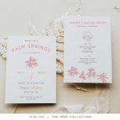 Invitation Itinéraire d'invitation de la Bachelorette Palm Sp