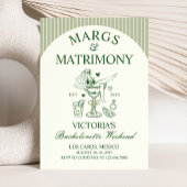 Invitation Itinéraire du parti Marges et Mariage Bachelorette