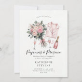 Invitation Itinéraire du Rose de la fête de bachelorette du P (Devant)