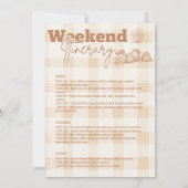 Invitation Itinéraire du voyage de Sedona Bachelorette (Dos)