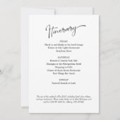 Invitation Itinéraire du week-end d'anniversaire (Dos)