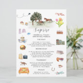 Invitation Itinéraire du week-end d'anniversaire | Équestre (Debout devant)