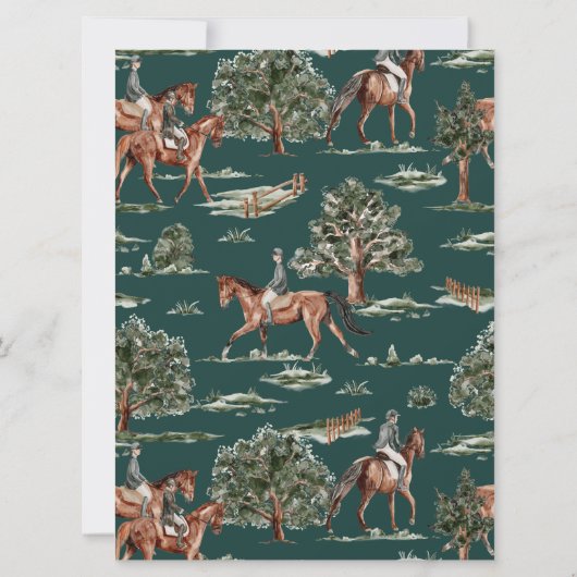 Invitation Itinéraire du week-end d'anniversaire | Équestre (Dos)