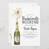 Invitation Itinéraire Du Week-End De Bachelorette (Devant / Derrière)