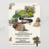 Invitation Itinéraire du week-end de bachelorette (Devant / Derrière)