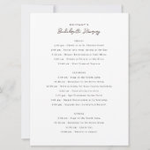 Invitation Itinéraire du week-end de bachelorette (Devant)