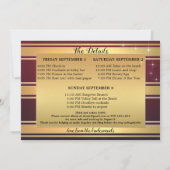 Invitation Itinéraire Du Week-End De Bachelorette (Dos)