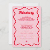 Invitation Itinéraire du week-end de bachelorette (Dos)