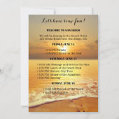 Invitation Itinéraire Du Week-End De Bachelorette (Dos)