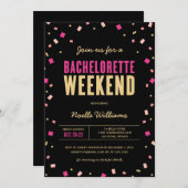 Invitation Itinéraire Du Week-End De Bachelorette (Devant / Derrière)