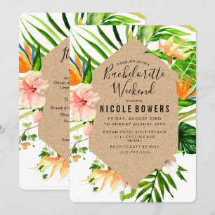 Invitation Itinéraire Du Week-End De Bachelorette