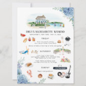 Invitation Itinéraire du week-end de bachelorette | Amaganset (Devant)