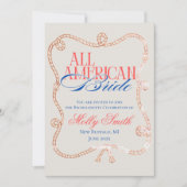 Invitation Itinéraire du week-end de bachelorette américaine (Devant)