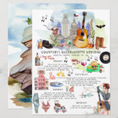 Invitation Itinéraire du week-end de bachelorette | Austin, T (Devant / Derrière)