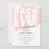 Invitation Itinéraire du week-end de Bachelorette Blush moder (Devant)