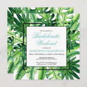 Invitation Itinéraire du week-end de bachelorette botanique t (Devant / Derrière)