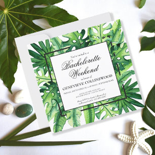 Invitation Itinéraire du week-end de bachelorette botanique t