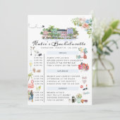 Invitation Itinéraire du week-end de bachelorette | Charlesto (Debout devant)