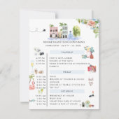 Invitation Itinéraire du week-end de bachelorette | Charlesto (Devant)