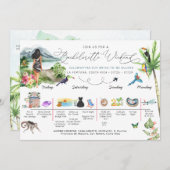 Invitation Itinéraire du week-end de bachelorette | Costa Ric (Devant / Derrière)