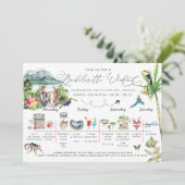 Invitation Itinéraire du week-end de bachelorette | Costa Ric (Debout devant)