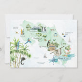 Invitation Itinéraire du week-end de bachelorette | Costa Ric (Dos)