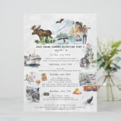 Invitation Itinéraire du week-end de bachelorette | Croisière (Debout devant)