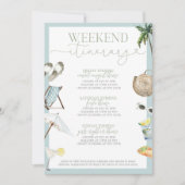 Invitation Itinéraire du week-end de bachelorette de Los Cabo (Devant)