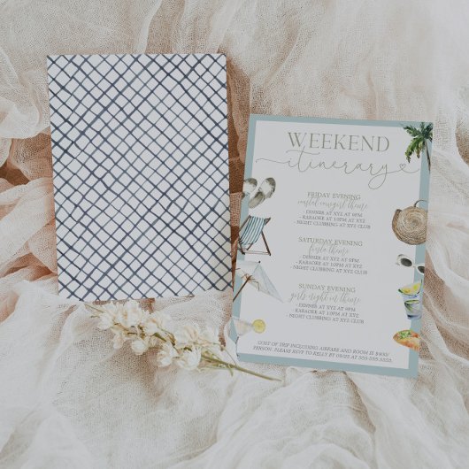 Invitation Itinéraire du week-end de bachelorette de Los Cabo