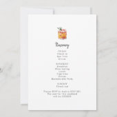 Invitation Itinéraire du week-end de Bachelorette de retour e (Dos)