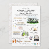 Invitation Itinéraire du week-end de bachelorette | Denver, C (Devant / Derrière)