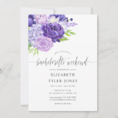 Invitation Itinéraire du week-end de Bachelorette Florale Ult (Devant)