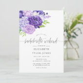 Invitation Itinéraire du week-end de Bachelorette Florale Ult (Debout devant)