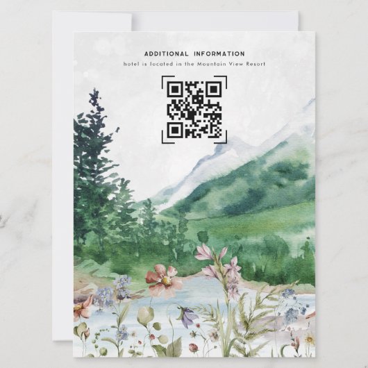 Invitation Itinéraire du week-end de bachelorette | Forest Mo (Dos)