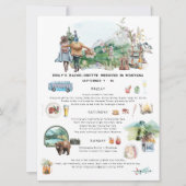 Invitation Itinéraire du week-end de bachelorette | Forest Mo (Devant)